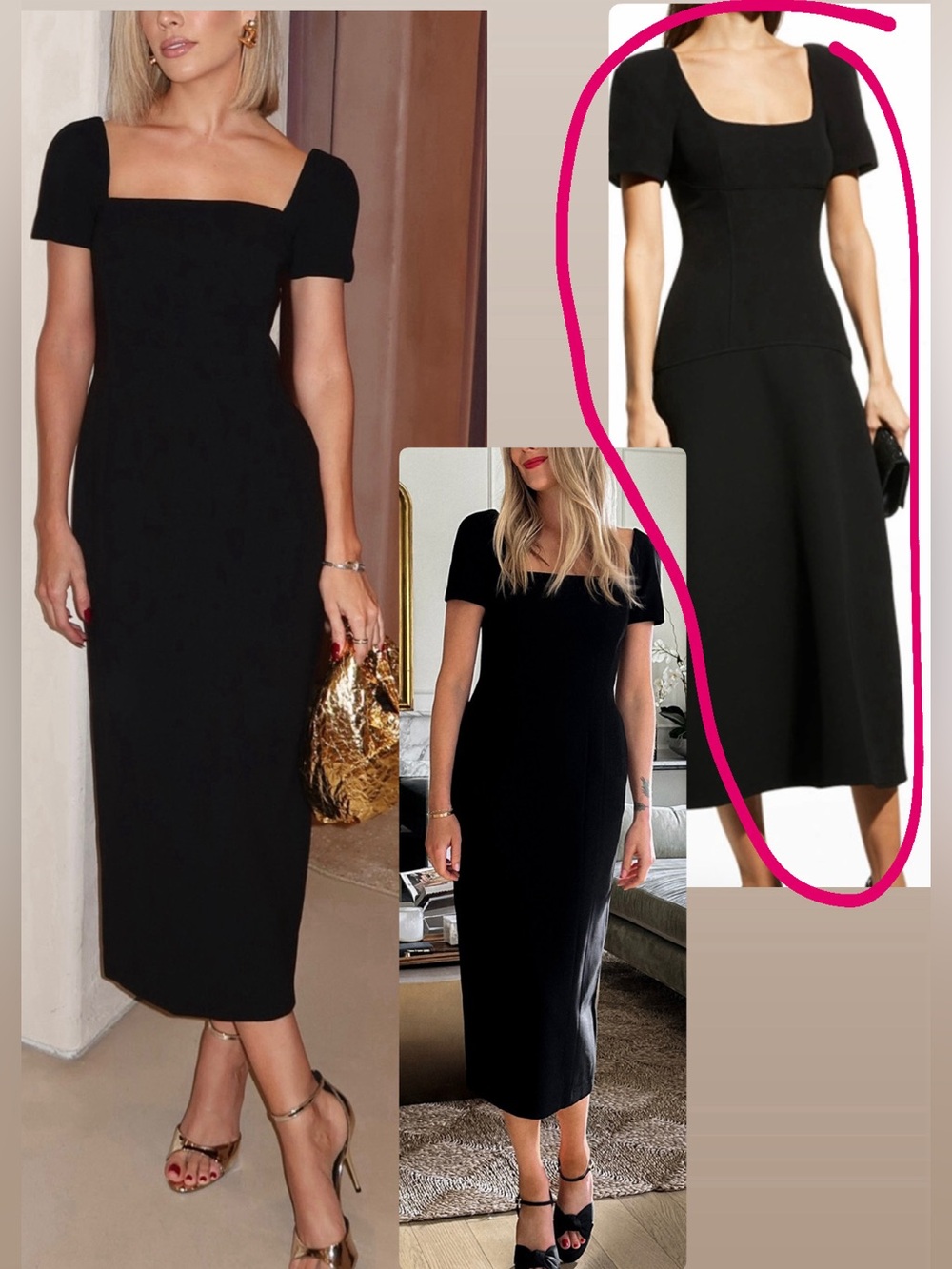 NWT! A.L.C. Black Chic Square-Neck Dress sz 6